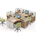 Modern office furniture workstation cluster for 4 person office computer workstation desk